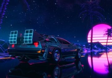 delorean-back-to-the-future-ambient-retrowave-synthwave-hd-wallpaper-preview